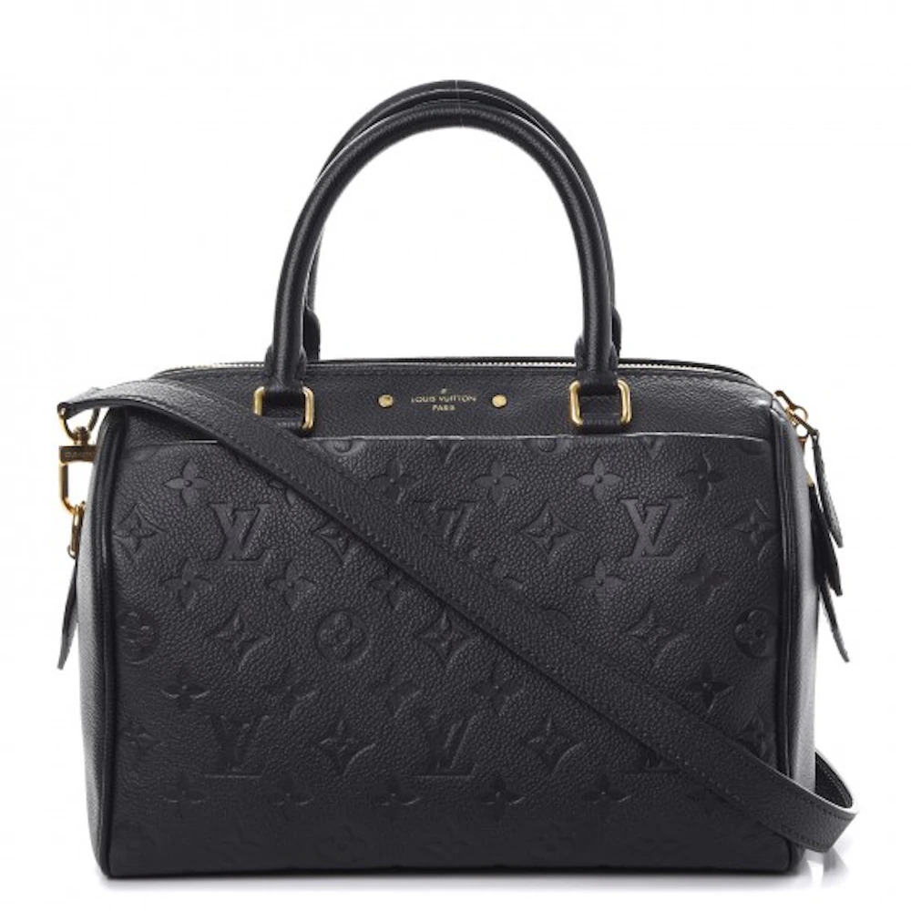 Louis Vuitton Noir/Beige Monogram Empreinte Leather Speedy