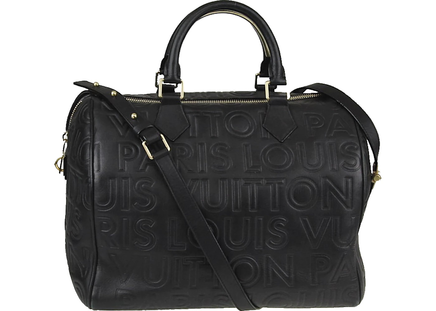 Louis Vuitton Speedy Bandouliere Embossed Paris (Without 