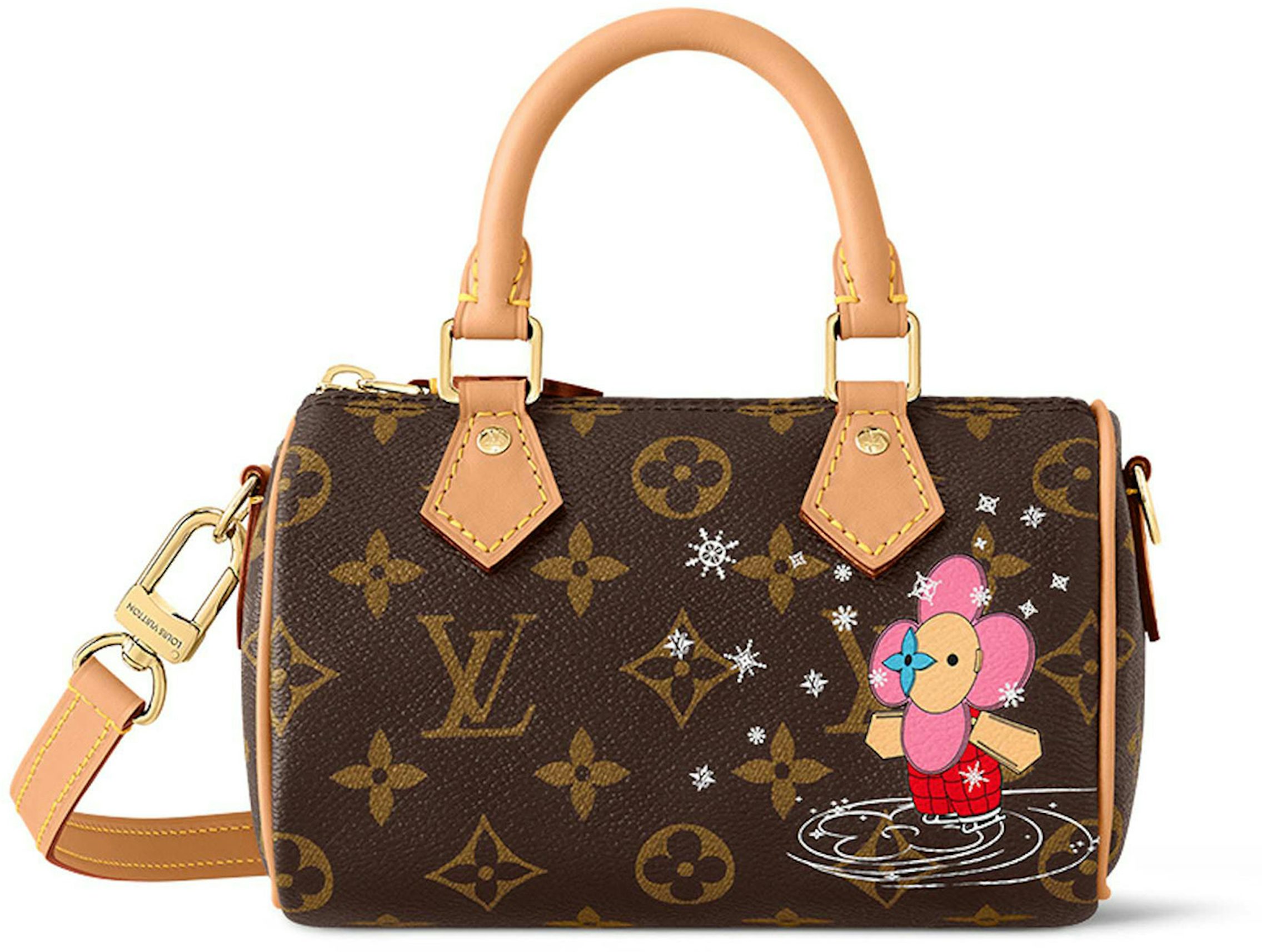 Louis Vuitton Nano Speedy Pink in Coated Canvas with Gold-tone - US