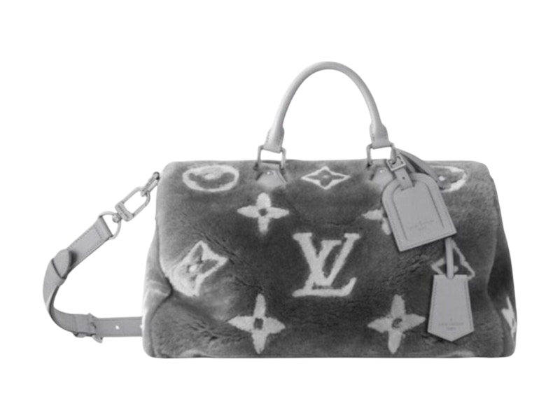 Louis Vuitton Speedy P9 Bandouliere 30 Grey in Shearling with