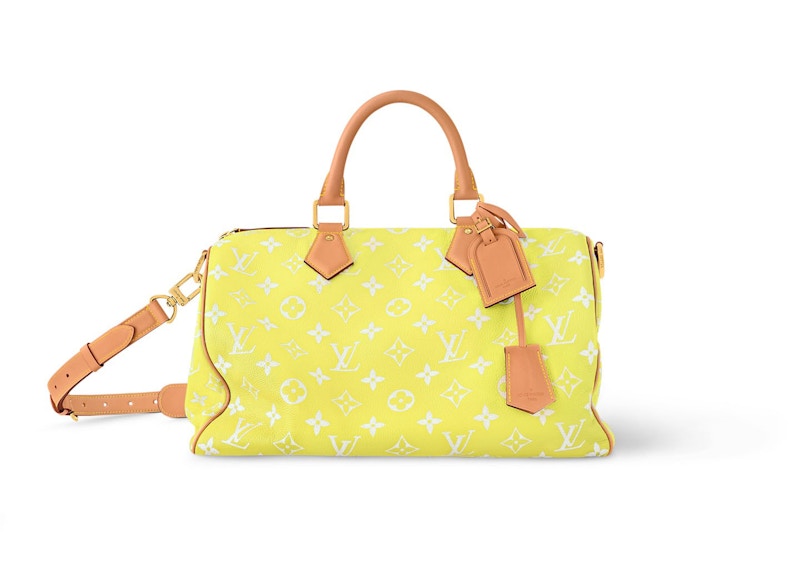 Louis Vuitton Speedy P9 Bandouliere 40 Lemonade Yellow in Calfskin