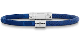 Louis Vuitton Split Leather Bracelet Cobalt/Navy Blue