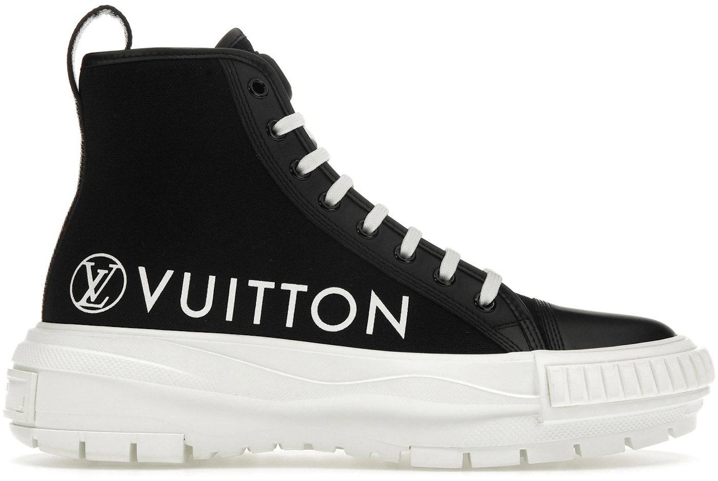 Louis Vuitton Collaboration Plain Leather Logo Boots (1A9ID6, 1A9ICR)