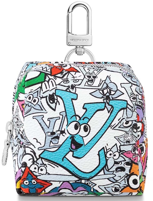 Louis Vuitton Squared Pouch Key Holder And Bag Charm LV Graffiti Monogram  Canvas in Leather with Silver-tone - US