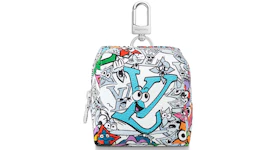 Louis Vuitton Squared Pouch Key Holder And Bag Charm LV Graffiti Monogram Canvas