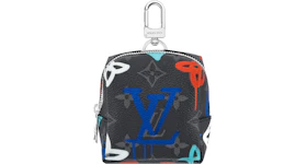 Louis Vuitton Squared Pouch Key Holder And Bag Charm LV Graffiti Multicolor