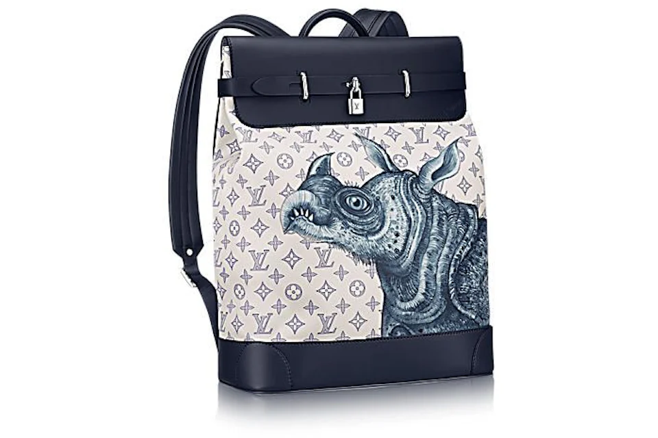 Louis Vuitton Steamer Backpack Chapman Savane Monogram Chapman Ink Blue White