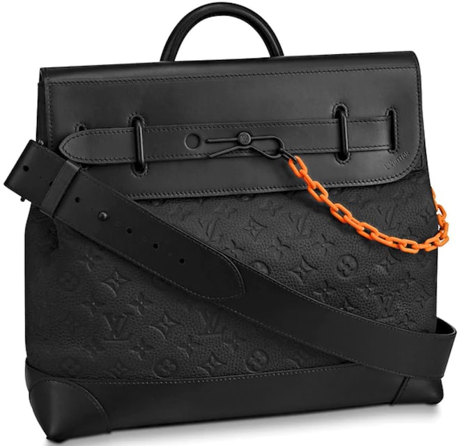Louis Vuitton Steamer Monogram PM Black in Taurillon Leather with