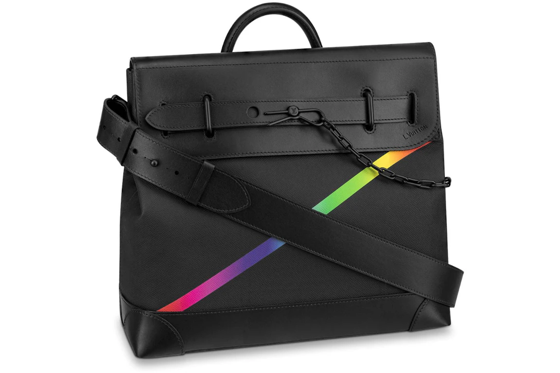 Louis Vuitton Steamer Taiga PM Black/Rainbow