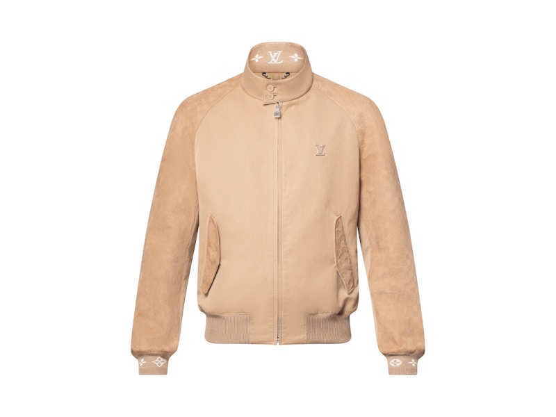 Pre-owned Louis Vuitton Men's Suede Mix Blouson In Beige