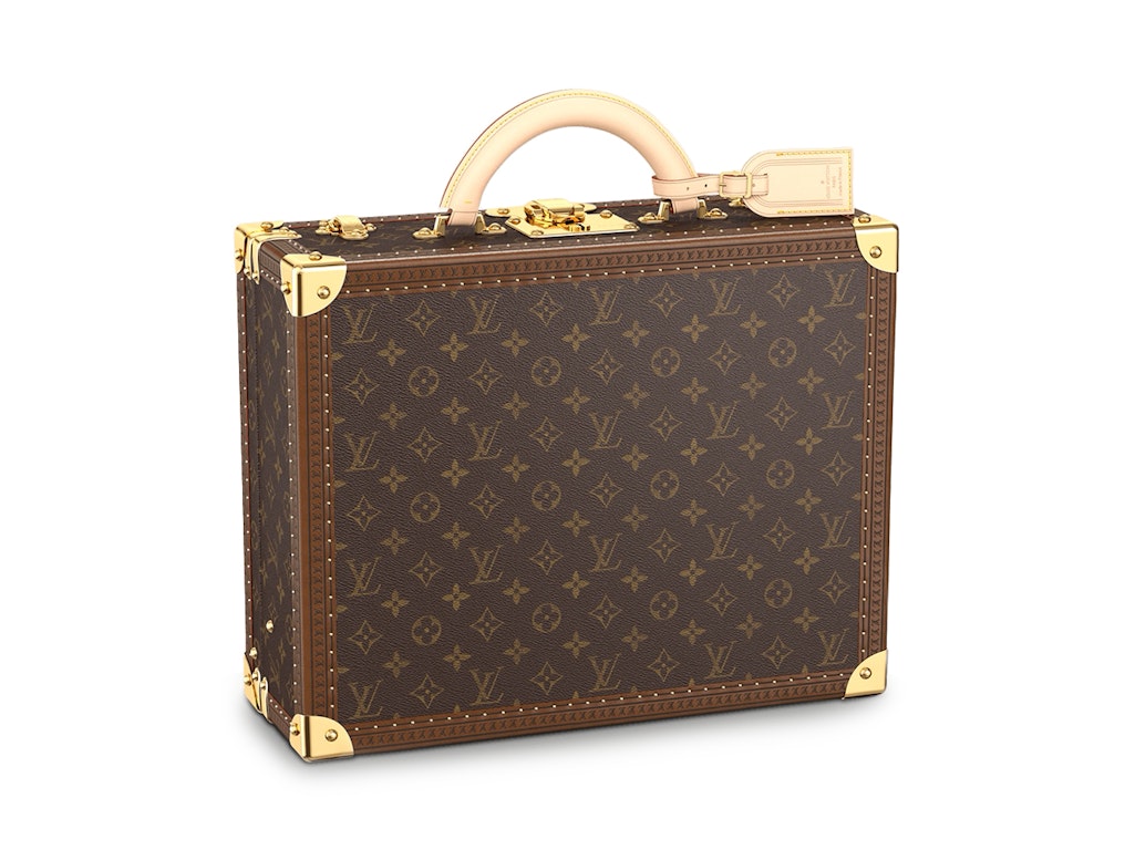 Pre-owned Louis Vuitton Suitcase Cotteville 40 Monogram Canvas Brown