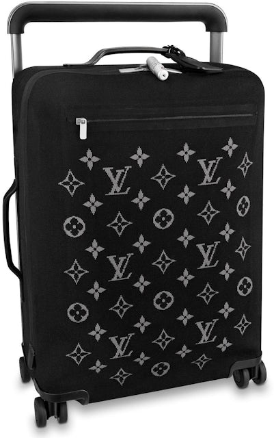 Louis Vuitton Horizon Suitcase Soft Jacquard 55 Black in Knit with