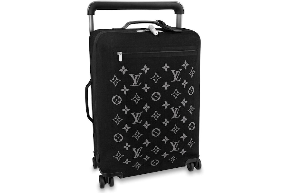 Louis Vuitton Horizon Suitcase Soft Jacquard 55 Black in Knit with