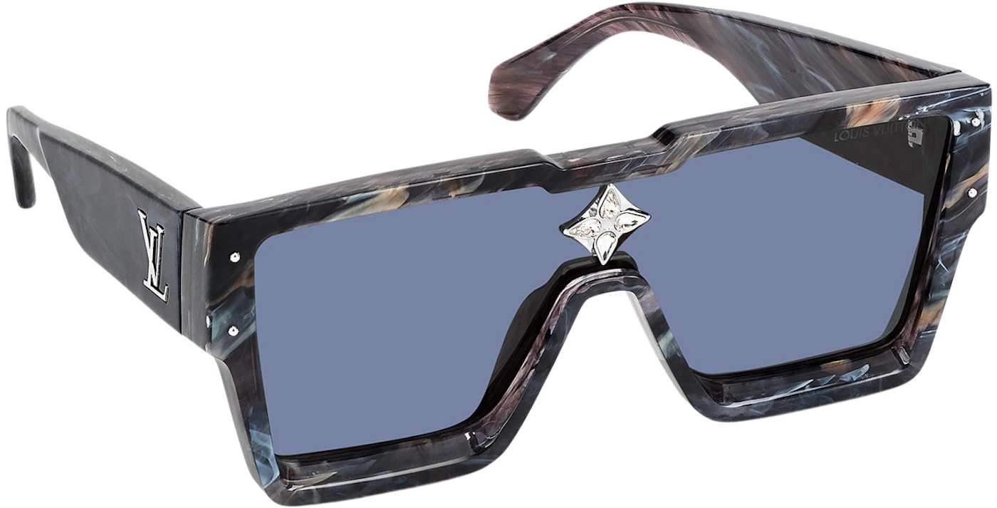 Louis Vuitton Cyclone Sunglasses Grey Marble/Grey (Z1789 W/E) in Marbled  Acetate Frame with Silver-tone - TW