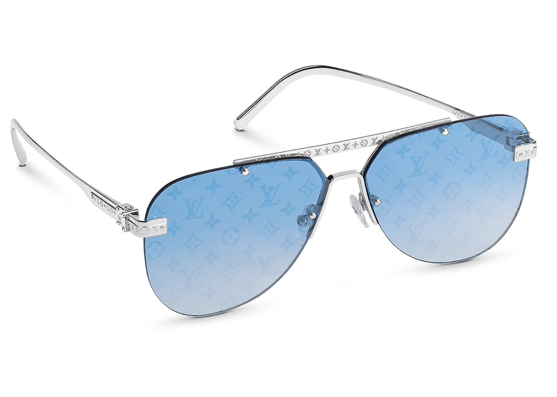 Louis Vuitton Sunglasses LV Ash Monogram Silver/Blue メンズ - FW20 ...