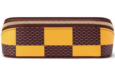 Louis Vuitton Sunglasses Pouch GM Damier Pop Yellow in Coated