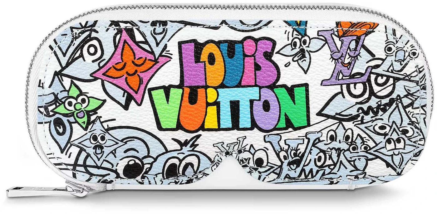 Louis Vuitton Graffiti Glasses Pouch GM, Black and Multicolored