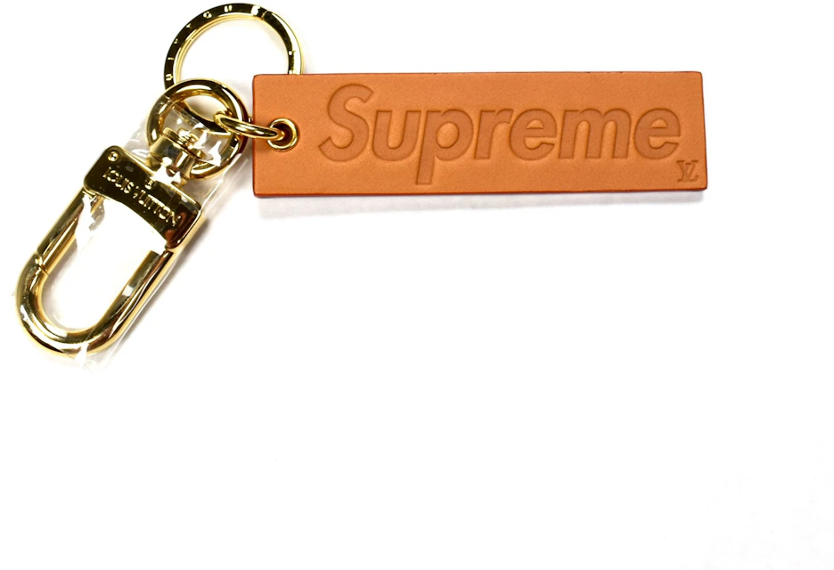 Louis Vuitton Supreme Keychain with Gold-tone