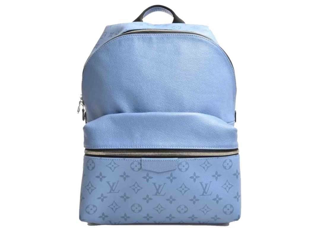 Pre-owned Louis Vuitton Taigarama Discovery Backpack Pm Monogram Lagoon Blue