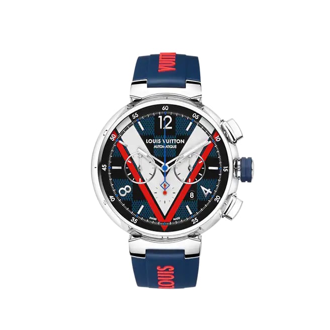 Louis Vuitton Tambour Damier Graphite Race Chronograph QBB160 46mm