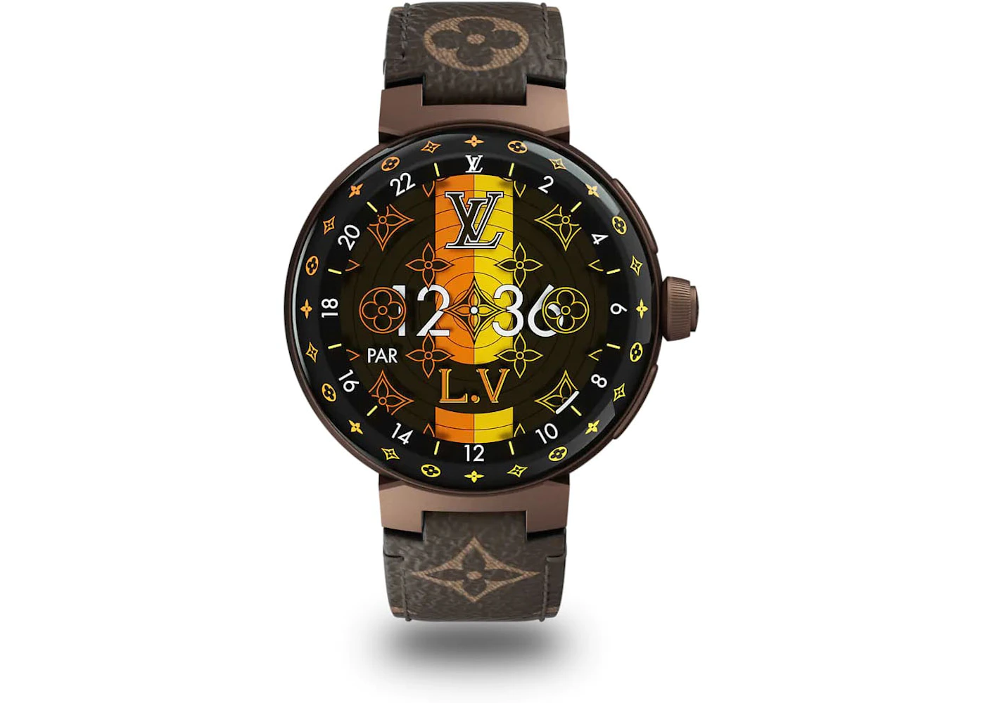 Louis Vuitton Tambour Horizon Light Up Connected QBB186 44mm in Stainless  Steel - US