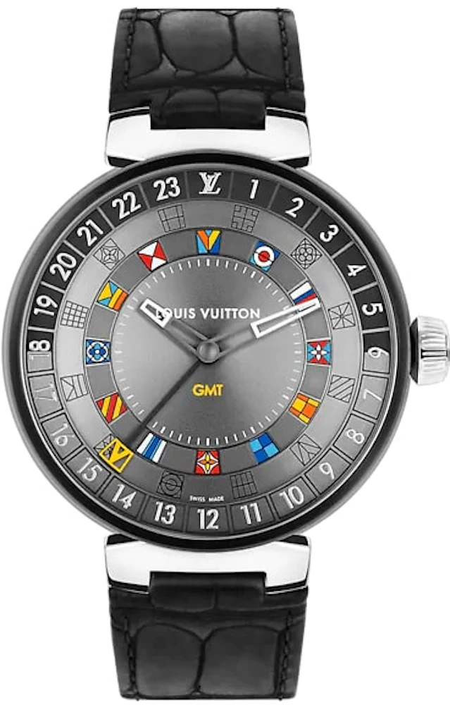 Louis Vuitton Tambour Moon Dual Time Graphite QBB131 - 44mm in