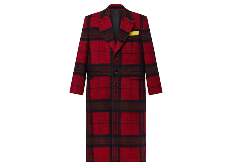 Louis Vuitton Tartan Check Extra Large Coat Red