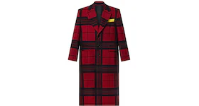 Louis Vuitton Tartan Check Extra Large Coat Red