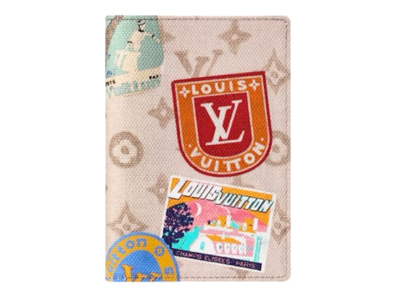 Pre-owned Louis Vuitton Women's The Flight Mode Monogram Passport Cover Monogram Dune In Pink