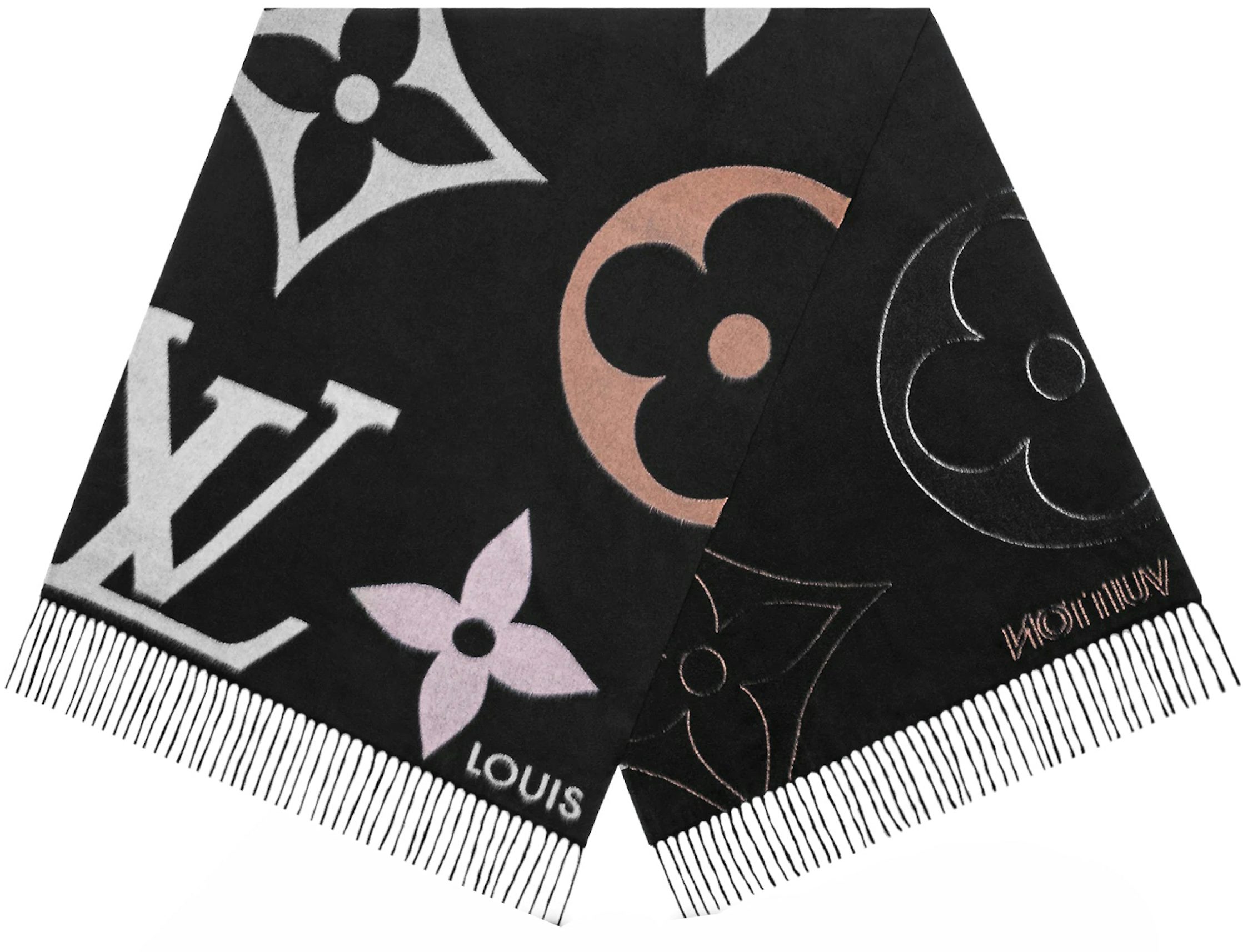 Louis Vuitton Supreme X Cashmere Brown Monogram Scarf - Brand New