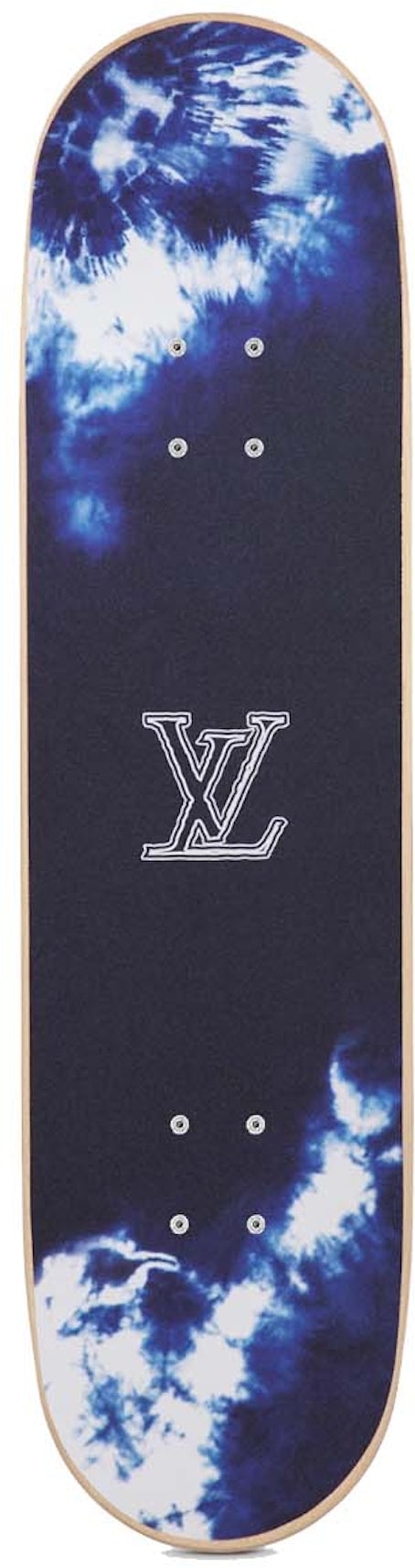 Louis Vuitton Tie-Dye Monogram Skateboard Deck Blue/White