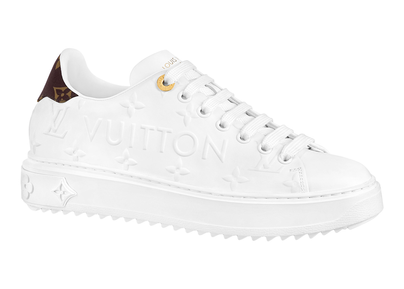 Giày Nữ Louis Vuitton Time Out Trainers White Silver 1A9HBD  LUXITY