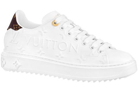 Louis Vuitton Time Out Debossed LV Monogram Leather White White