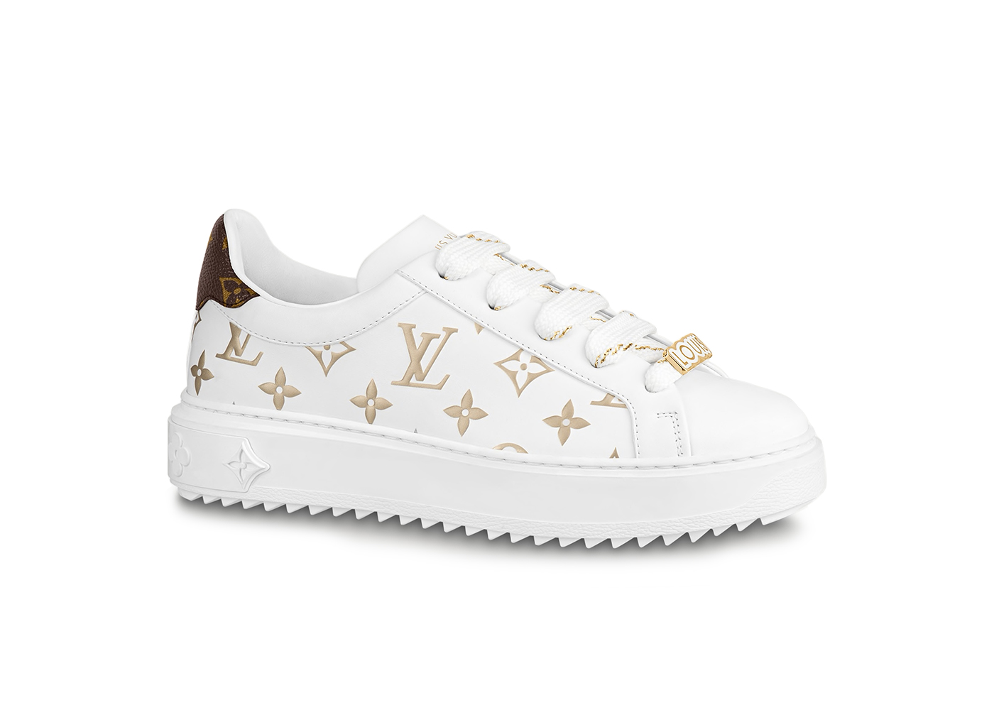 Time out leather trainers Louis Vuitton White size 395 EU in Leather   26178101
