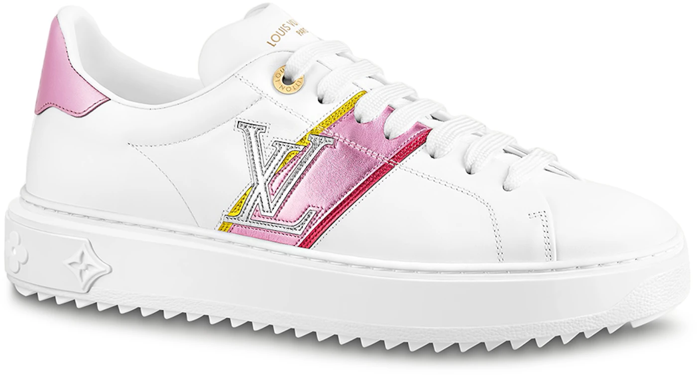 louis vuitton white and pink sneakers