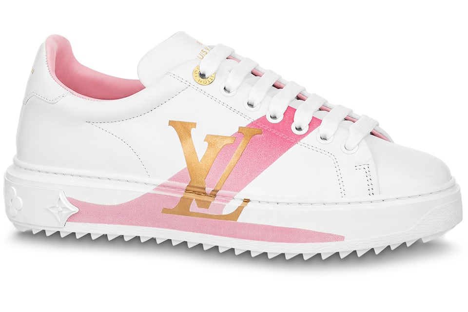 louis vuitton sneakers women's white and pink