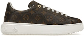Louis Vuitton White/Blue Monogram Denim and Leather Time Out Low