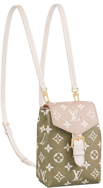 Louis Vuitton Tiny Backpack Khaki Green/Beige/Cream in Cowhide