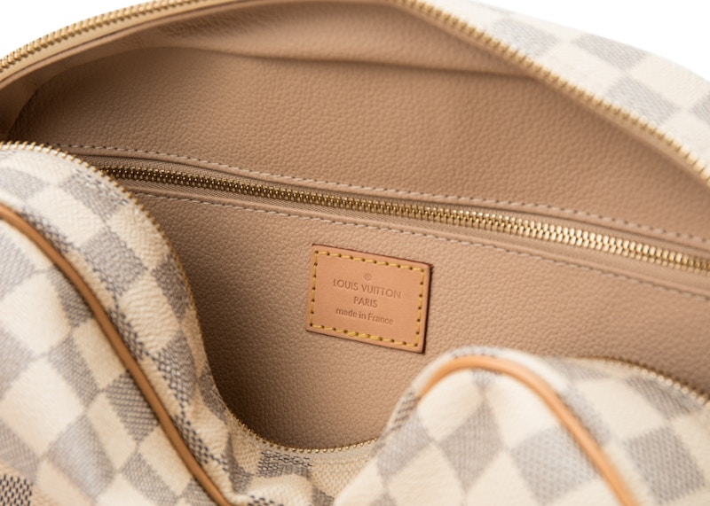 Louis Vuitton Toiletry Bag Damier Azur 25 Ivoire Grey in Coated Canvas