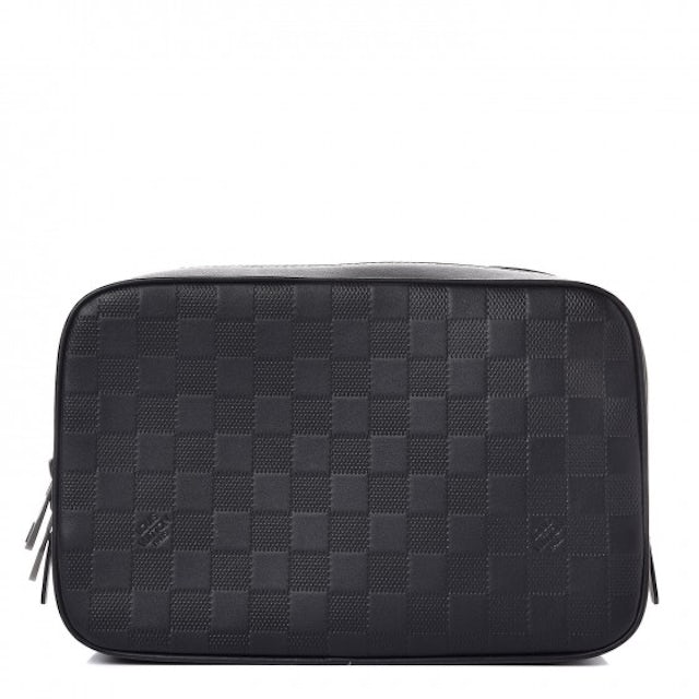 Louis Vuitton Toiletry Pouch Damier Infini Onyx in Leather with Silver-tone  - US
