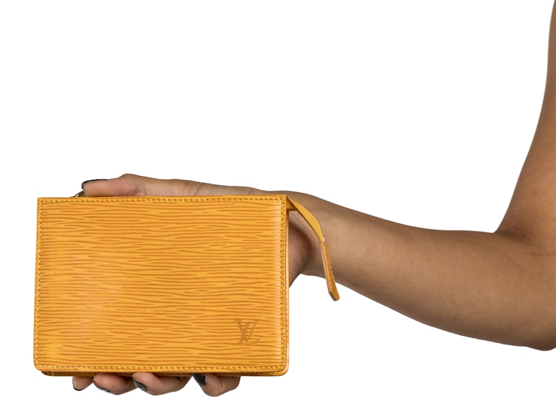 Louis Vuitton Toiletry Pouch Epi 15 Yellow in Epi Leather with Goldtone