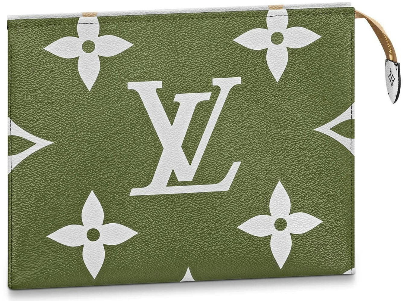 Louis Vuitton Pouch 26 Monogram Khaki in Coated Canvas with