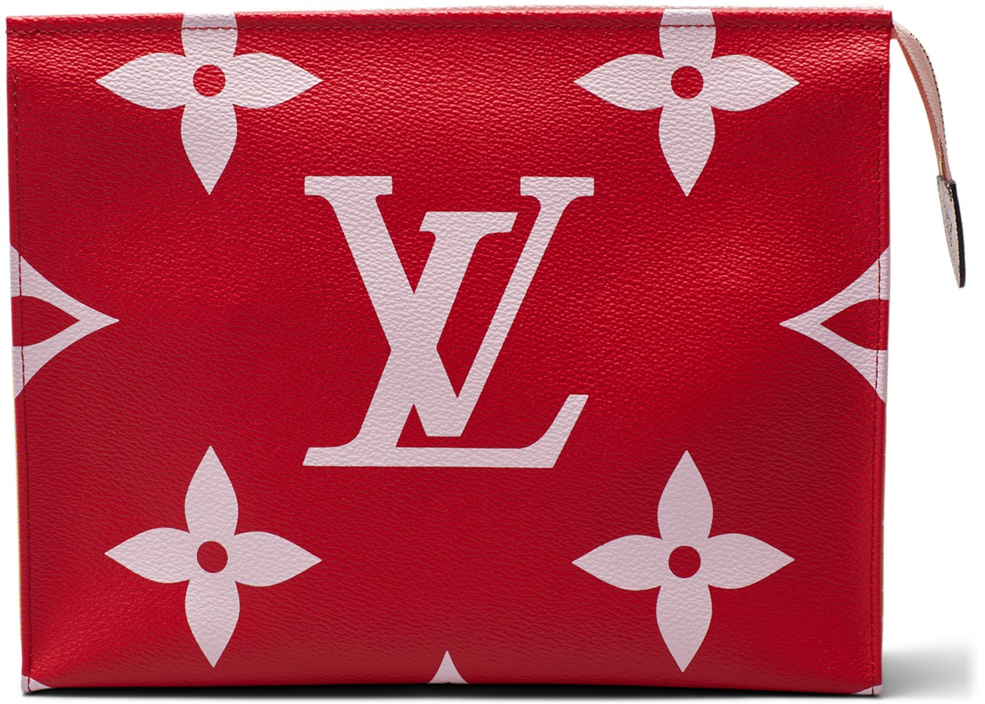 Louis Vuitton Toiletry Pouch 26 Monogram Giant Red Pink In Coated Canvas Leather With Gold Tone Louis Vuitton Toiletry Pouch 26 Monogram Giant Red Pink In Coated Canvas Leather With Gold Tone