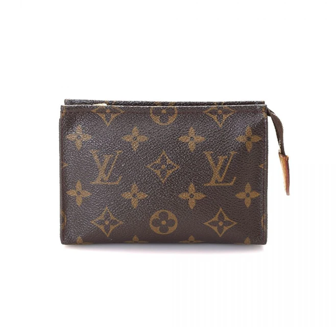 Louis Vuitton Toiletry Pouch 15 Monogram Brown in Coated with GOLD-TONE