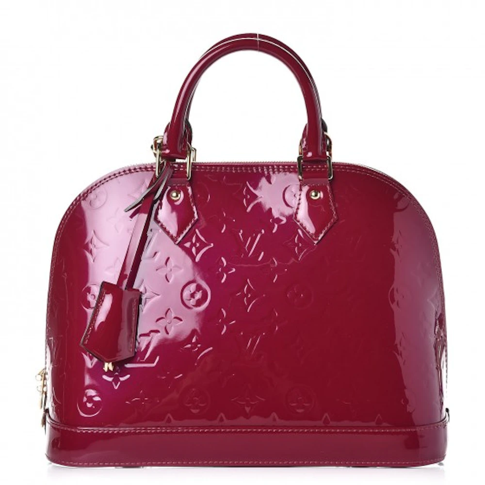 Louis Vuitton Alma Monogram Vernis PM Magenta in Patent Leather with Brass  - US