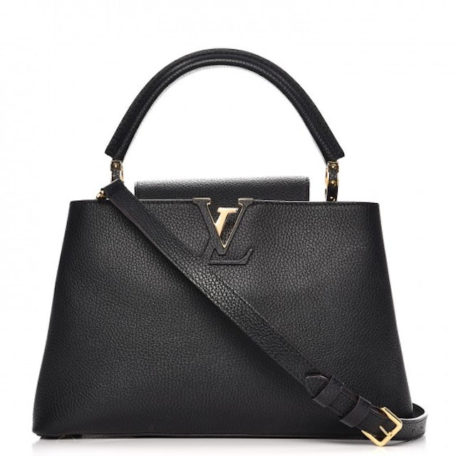 Louis Vuitton Top Handle Capucines Taurillon PM Noir Black in