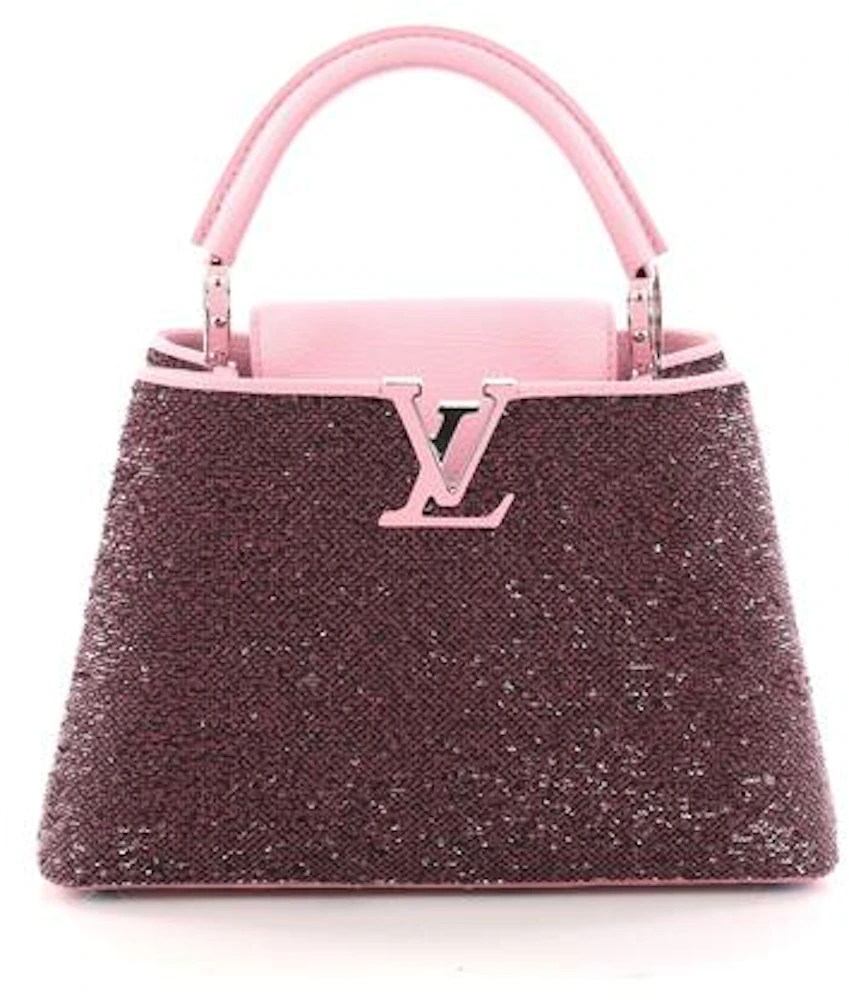 Louis Vuitton Top Handle Capucines Sequins BB Pink in Leather with  Silver-tone - US