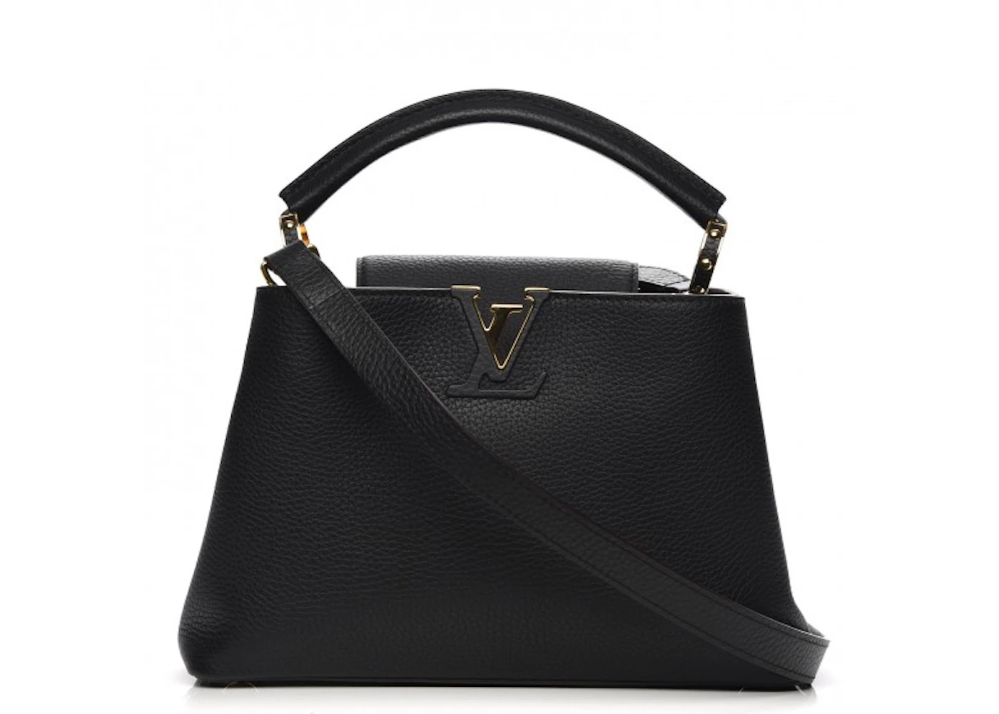 Louis Vuitton Top Handle Capucines Taurillon BB Noir Black in Leather with  Gold-tone - US
