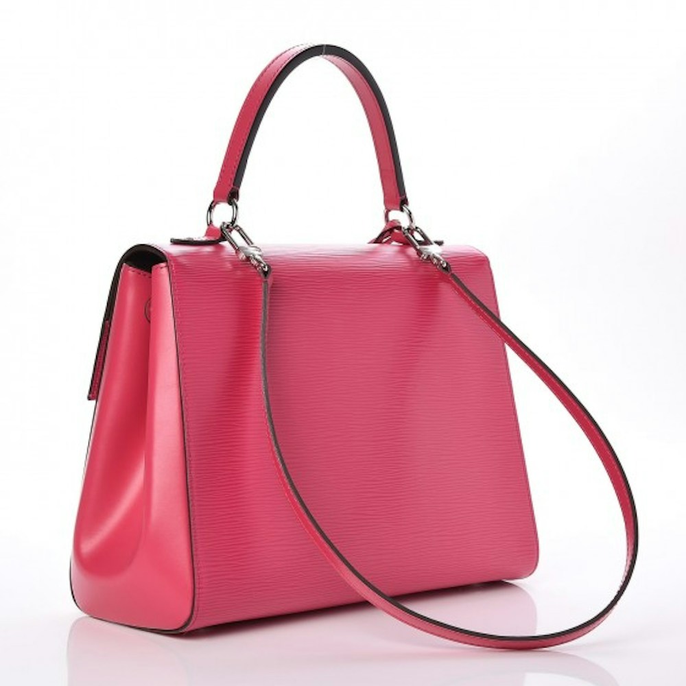 Louis Vuitton Top Handle Cluny Epi MM Hot Pink in Leather with Silver-tone
