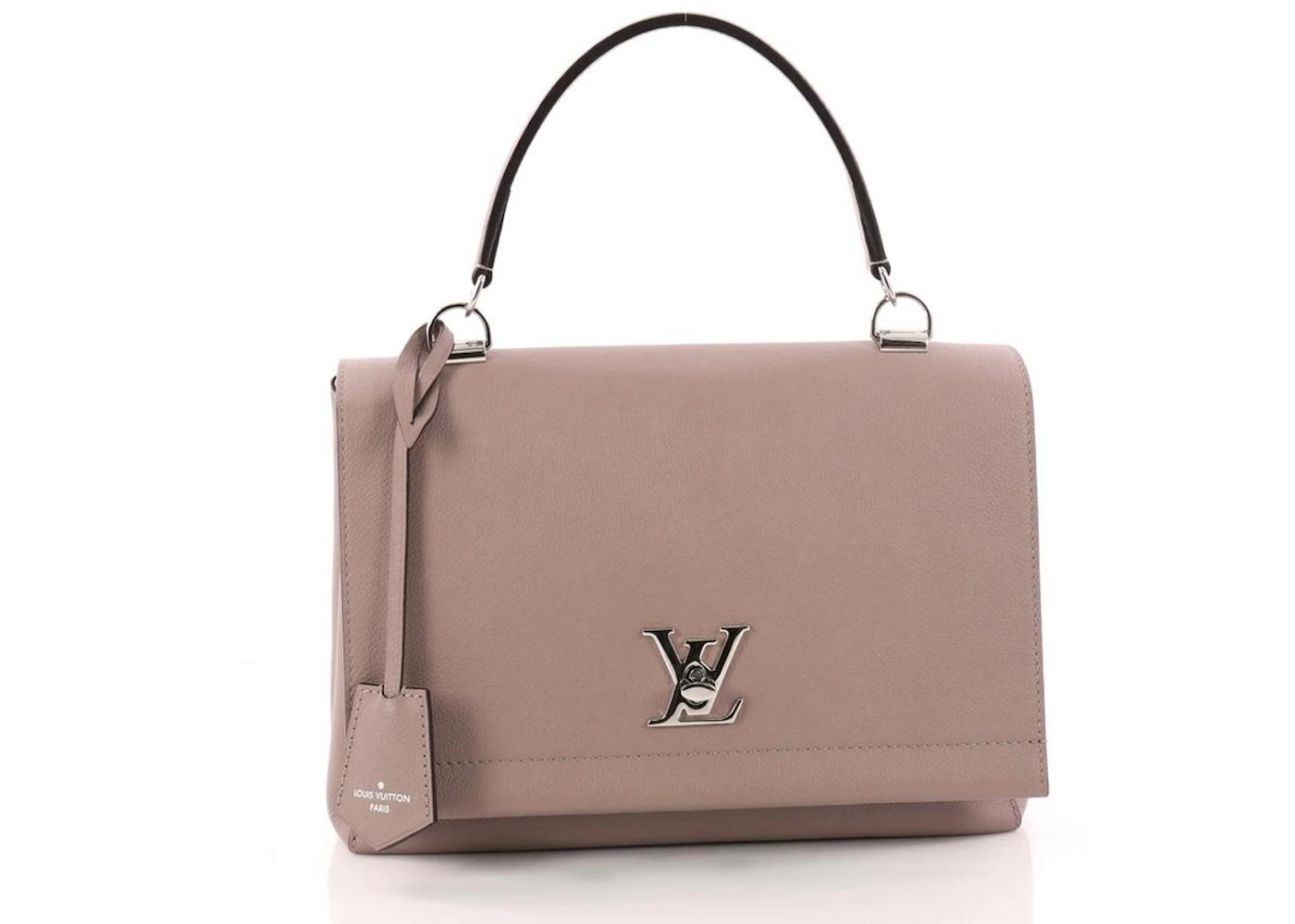 Louis Vuitton Top Handle Lockme II Light Taupe in Calfskin with